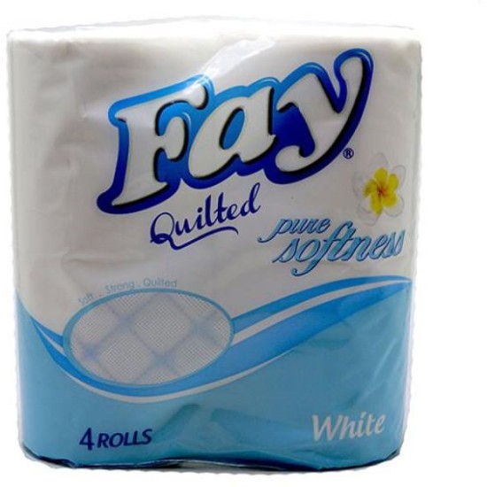 Fay Quilted Pure Softness White Tissue 4 Rolls